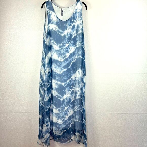 Bellambra Silk Blend Tie Dye Sleeveless Maxi Dress - Picture 1 of 5